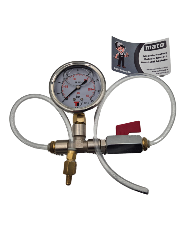 Drukmeter met manometeradapter en slang voor Airrex